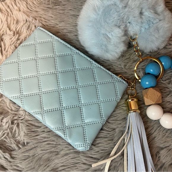 Blue Coin wallet with Keychain - Picture 2 of 3